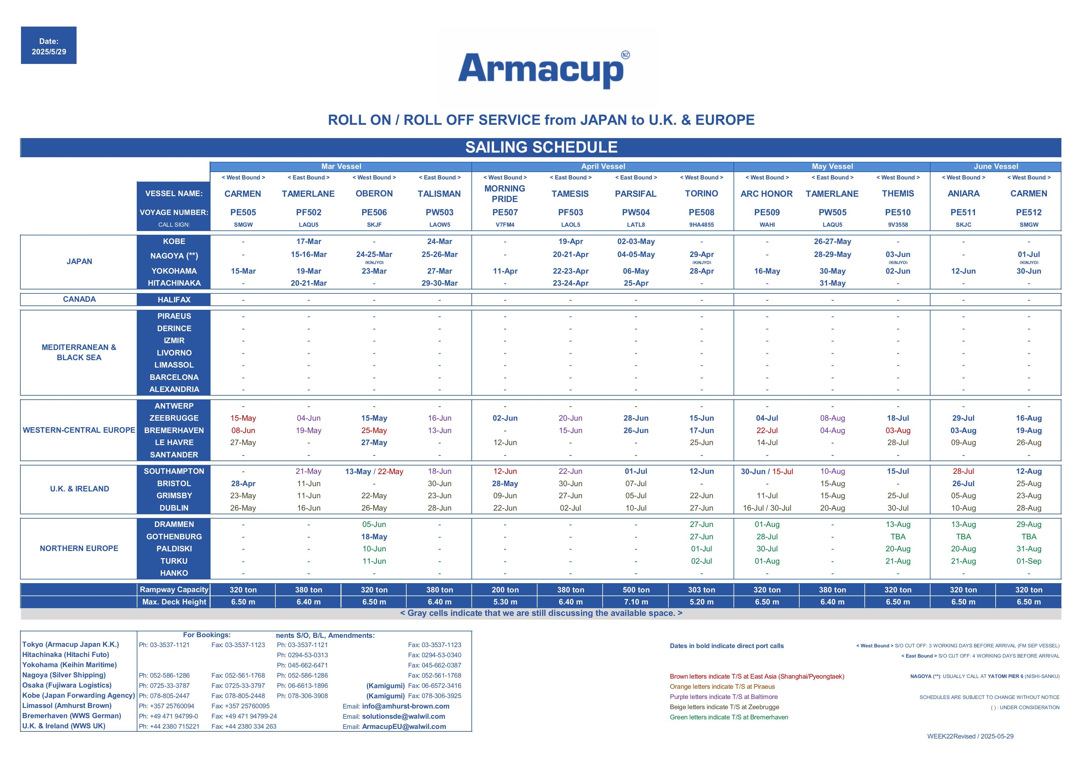 SailingScheduleEurope2025.05.29