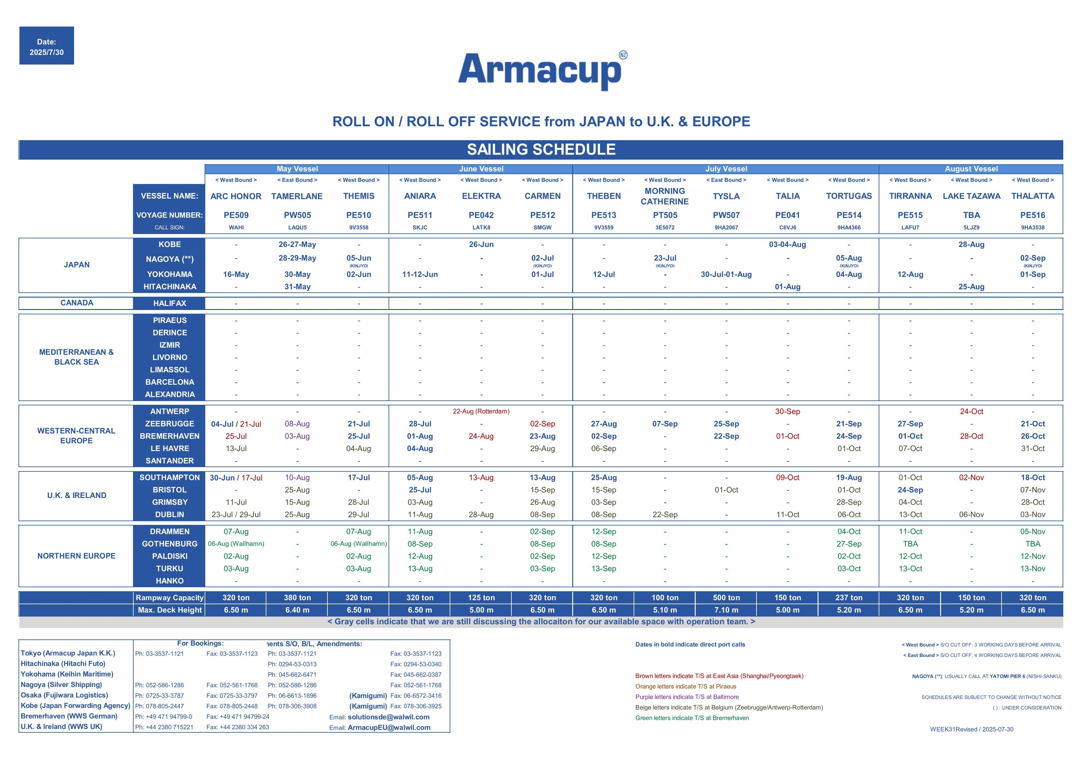 SailingScheduleEurope2025.07.30