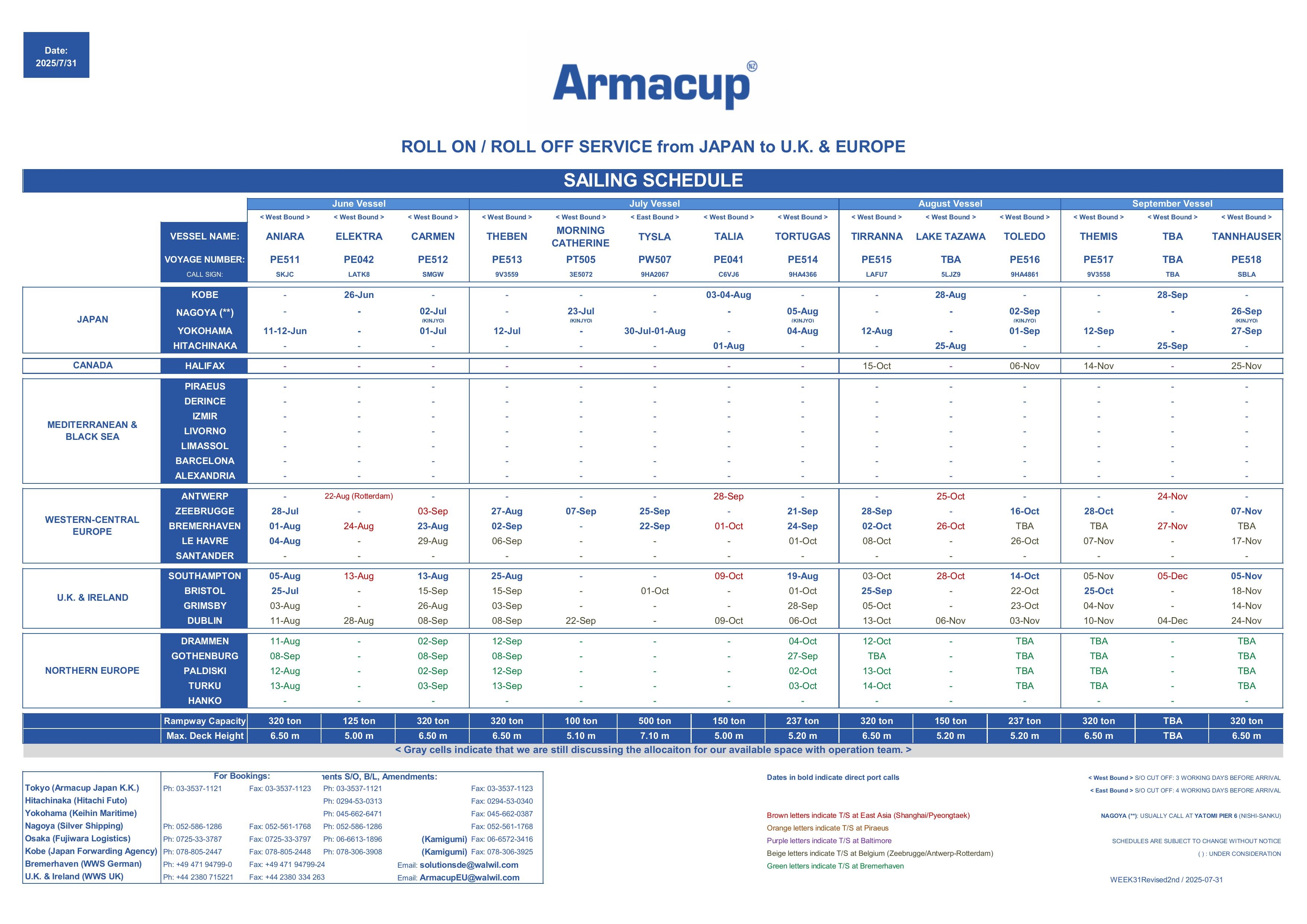 SailingScheduleEurope2025.07.31