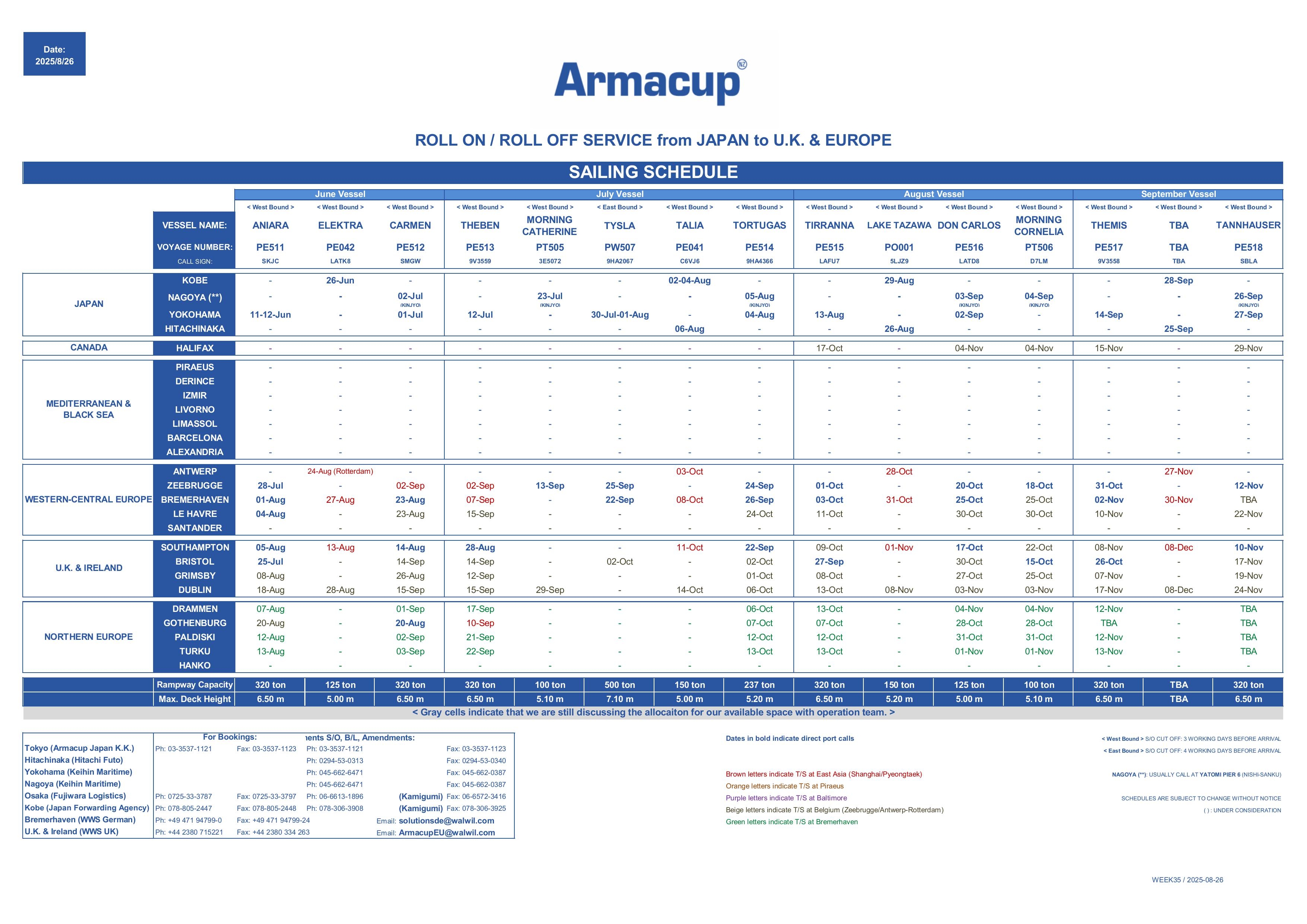 SailingScheduleEurope2025.08.26