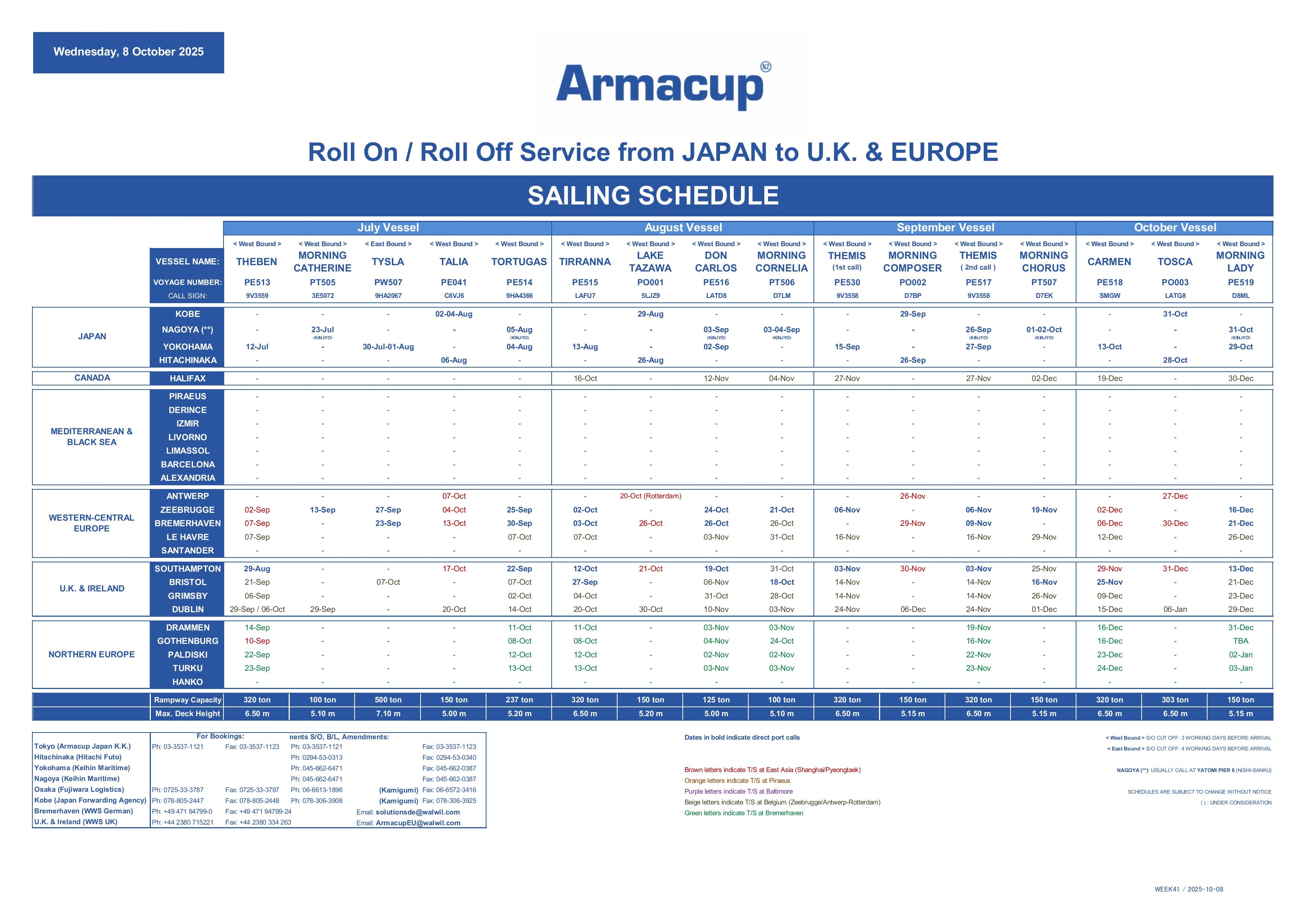 SailingScheduleEurope2025.10.08