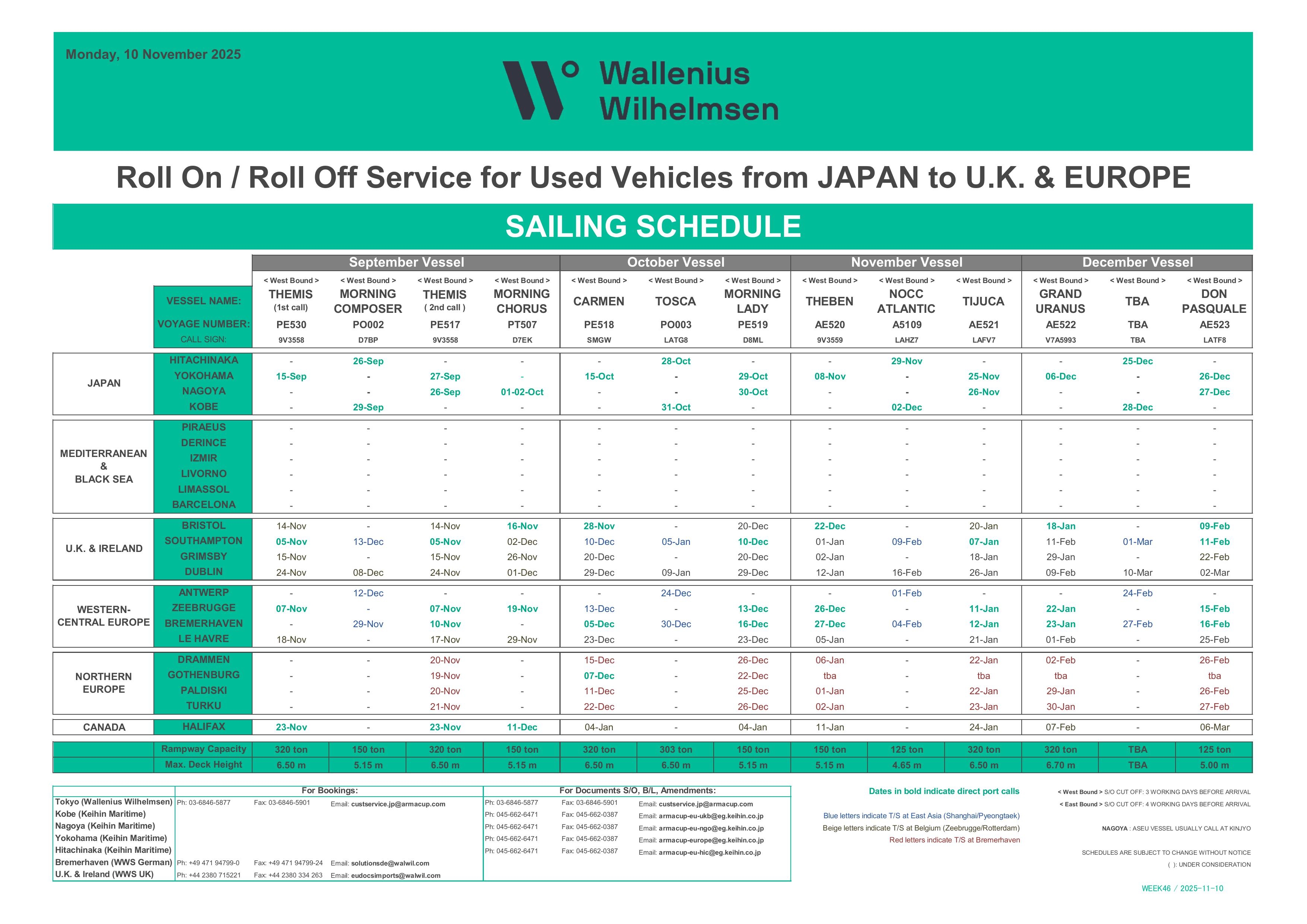 SailingScheduleEurope2025.11.10